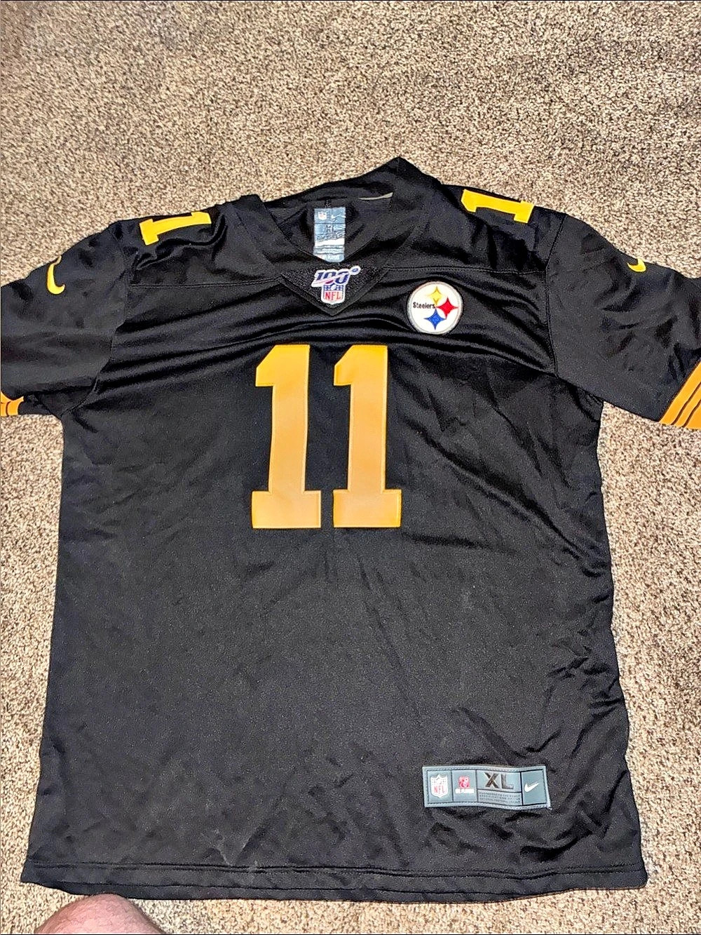Authentic Pittsburgh Steelers Claypool #11 Nike Game Jersey (Black & Yellow) XL
